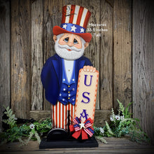 Load image into Gallery viewer, Patriotic decoration Uncle Sam Summer, USA, America sign, Fourth of July, Veterans Day, Memorial Day, 4th of July for entryway mantle, porch
