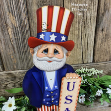 Load image into Gallery viewer, Patriotic decoration Uncle Sam Summer, USA, America sign, Fourth of July, Veterans Day, Memorial Day, 4th of July, table, tiered tray decor
