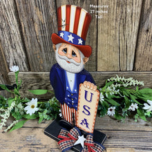 Load image into Gallery viewer, Patriotic decoration Uncle Sam Summer, USA, America sign, Fourth of July, Veterans Day, Memorial Day, 4th of July, table, tiered tray decor
