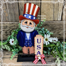 Load image into Gallery viewer, Patriotic decoration Uncle Sam Summer, USA, America sign, Fourth of July, Veterans gift, Memorial Day, 4th of July, table, tiered tray decor
