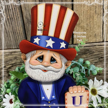 Load image into Gallery viewer, Patriotic decoration Uncle Sam Summer, USA, America sign, Fourth of July, Veterans gift, Memorial Day, 4th of July, table, tiered tray decor
