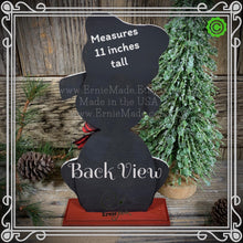 Load image into Gallery viewer, Snowman decoration, Shelf sitter Snowman, Christmas tiered tray decor, Winter tiered tray sitter, Christmas decoration, Wooden Snowman decor

