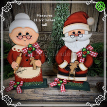 Load image into Gallery viewer, Mrs. Clause decoration, Christmas decoration. Gingerbread and Mrs. Clause shelf sitter, Christmas Tiered tray decor, wooden Christmas crafts
