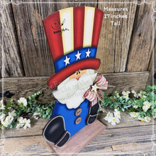 Load image into Gallery viewer, Patriotic Uncle Sam Summer decoration, USA, America sign, Fourth of July, Veterans Day, Memorial, July 4th Americana decor, porch sitter
