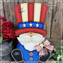 Load image into Gallery viewer, Patriotic Uncle Sam Summer decoration, USA, America sign, Fourth of July, Veterans Day, Memorial, July 4th Americana decor, porch sitter
