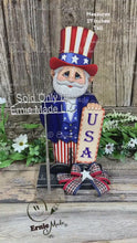 Load and play video in Gallery viewer, Patriotic decoration Uncle Sam Summer, USA, America sign, Fourth of July, Veterans Day, Memorial Day, 4th of July, table, tiered tray decor
