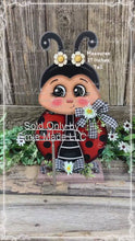 Load and play video in Gallery viewer, Ladybug decoration for summer, Ladybug centerpiece, wooden standing Ladybug sign, cute ladybug garden decor, Porch, patio, door, entry way
