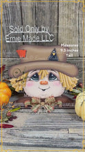 Load and play video in Gallery viewer, Fall Scarecrow decoration, tier tray, kitchen island fall arrangement, wooden scarecrow shelf sitter, Halloween, Fall Farmhouse Thanksgiving
