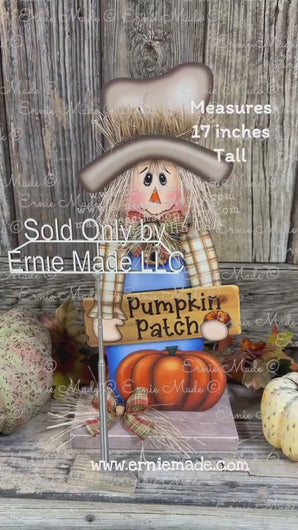 Fall Scarecrow and Pumpkin Patch sign, Fall decoration, Pumpkin arrangement for entry way, Halloween, Farmhouse, Thanksgiving centerpiece