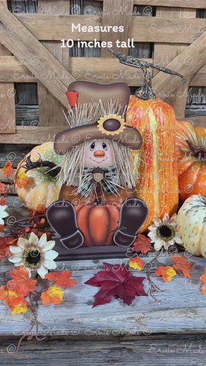 Fall Scarecrow decoration, tier tray, kitchen island fall arrangement, riser decor, wooden shelf sitter, Halloween, Farmhouse, Thanksgiving
