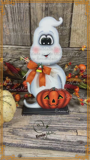 Halloween centerpiece, Halloween Decoration, Cute Ghost for tiered tray, Jack o lantern table decor, Halloween Wood crafts, Ghost decoration
