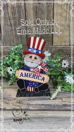 Patriotic decoration Uncle Sam Summer, USA, America sign, Fourth of July, Veteran gift, Memorial Day, 4th of July, table, tiered tray decor