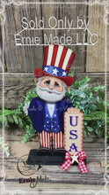 Load and play video in Gallery viewer, Patriotic decoration Uncle Sam Summer, USA, America sign, Fourth of July, Veterans gift, Memorial Day, 4th of July, table, tiered tray decor
