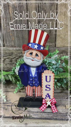 Patriotic decoration Uncle Sam Summer, USA, America sign, Fourth of July, Veterans gift, Memorial Day, 4th of July, table, tiered tray decor
