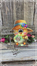 Load and play video in Gallery viewer, Spring Decoration, baby chick arrangement, Tiered tray decor, Chicken Farmhouse, wood chick with hello spring sign,table top, kitchen, shelf
