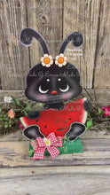 Load and play video in Gallery viewer, Ant and watermelon decoration, Farmhouse summer decor, Ant tiered tray decor, wood watermelon sign, Summer Watermelon and ant shelf sitter
