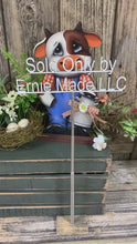 Load and play video in Gallery viewer, Farmhouse Cow decoration, Tiered tray cow decor, Cow shelf sitter, Cow with big glasses, Wooden Cow, highland cow, Vintage milk can, cowgirl
