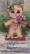 Load and play video in Gallery viewer, Gingerbread Decoration, Christmas centerpiece, Wooden Gingerbread Tiered tray, gingerbread decor, gingerbread doll, Candy centerpiece decor
