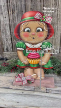 Load and play video in Gallery viewer, Gingerbread Decoration, Farmhouse Christmas, wooden Gingerbread and cupcake decoration, Candy land gingerbread decor, Christmas centerpiece
